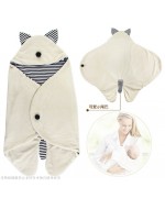 Cute Baby Swaddle/ Sleeping Bag/ Blanket (White)